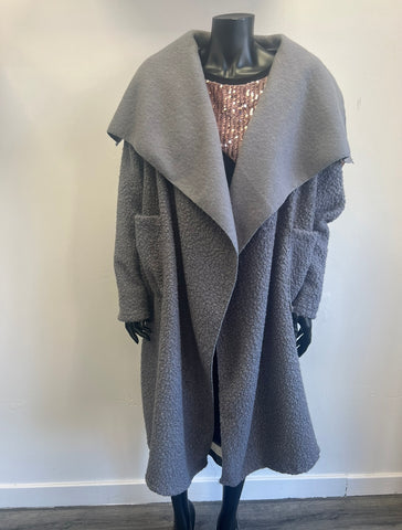 Grey Wrap Around Coat