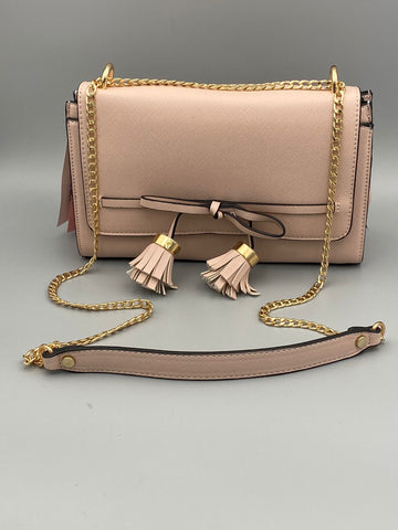 Bow Tassle Handbag Pink